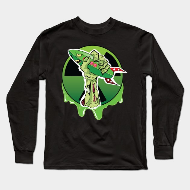 Rocket Zombie Long Sleeve T-Shirt by Elijah101